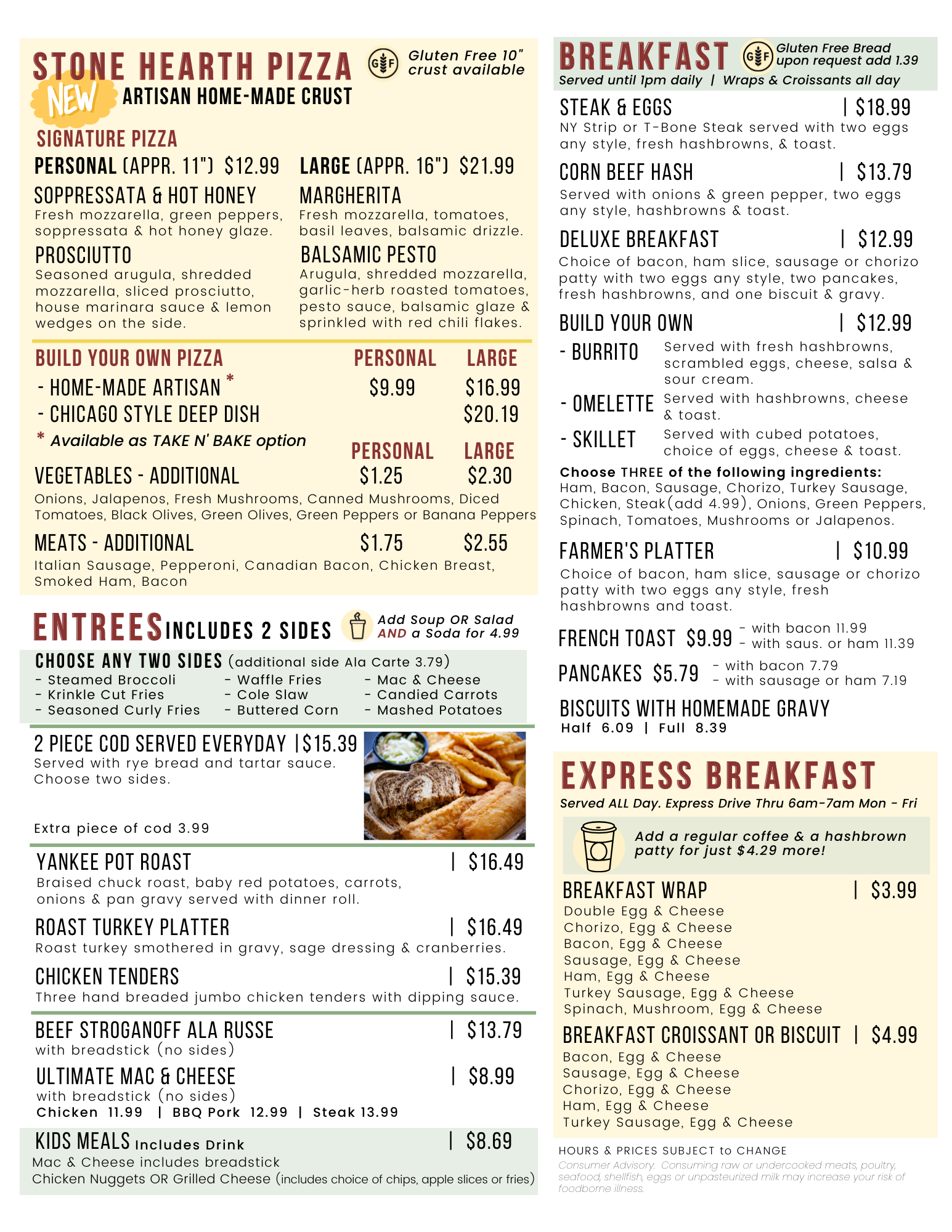 Menu — The Dish